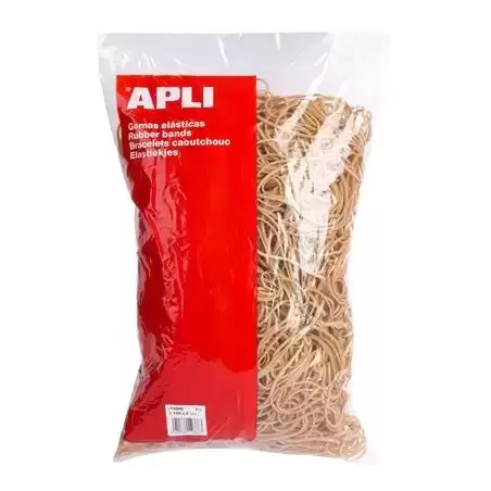 12866 APLI GOMA ELÁSTICA MARRÓN CAUCHO 120X2MM 1KG