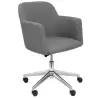 353GE600CRRF PIQUERAS Y CRESPO SILLÓN ATHENA GIRATORIO TAPIZADO ERA GRIS