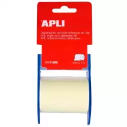 11595 APLI DISPENSADOR DE NOTAS ADHESIVAS EN ROLLO 60MMX10M AMARILLO PASTEL