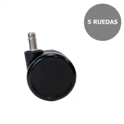 KIT1R65N PIQUERAS Y CRESPO KIT 5 RUEDAS NAILON Ø65MM PARA SILLA PERNO 11MM NEGRO