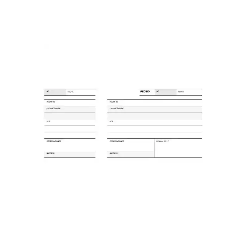 12715 APLI TALONARIO RECIBO CON MATRIZ TERCIO APAISADO LITO A-16 MICROPERFORADO