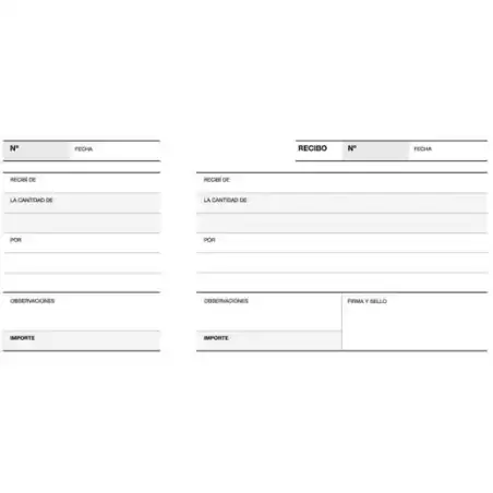 12715 APLI TALONARIO RECIBO CON MATRIZ TERCIO APAISADO LITO A-16 MICROPERFORADO
