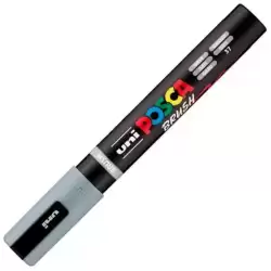 311845000 POSCA MARCADOR PC-5BR BRUSH PUNTA M SEMIFLEXIBLE GRIS
