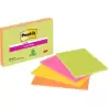 7100234637 POST-IT BLOC NOTAS PARA REUNIONES SUPER STICKY BLOC 45H 203X152MM C/SURTIDOS NEÓN PACK 4 UD