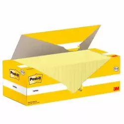 7100290172 POST-IT BLOC NOTAS ADHESIVAS 654 100H 76X76 CANARY YELLOW PACK 12 UD + 12 UD GRATIS
