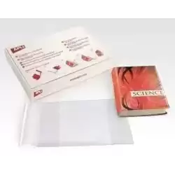 12281 APLI FORRO DE LIBROS CON SOLAPA AJUSTABLE 300MM PVC 130 MICRAS CAJA 100 UD