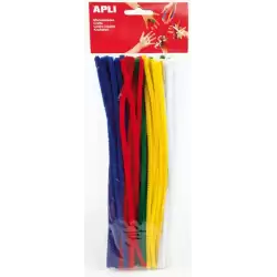 13065 APLI LIMPIAPIPAS 300X6MM COLORES SURTIDOS -50U-