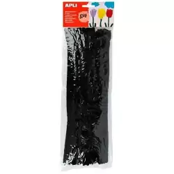 13276 APLI LIMPIAPIPAS 300X6MM NEGRO -50U-