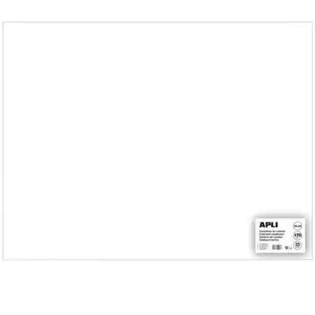 14254 APLI CARTULINA 50X65CM 170GR PACK DE 25H BLANCO
