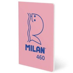 57251G24P460 MILAN LIBRETA GRAPADA A5 24H PAPEL BLANCO 95GR LISO COLECCIÓN 460 SINCE 1918 ROSA