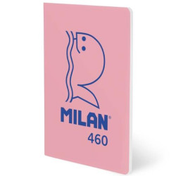 57252G24P460 MILAN LIBRETA GRAPADA A5 24H PAPEL BLANCO 95GR LÍNEA 7MM COLECCIÓN 460 SINCE 1918 ROSA