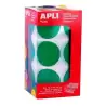 17862 APLI GOMETS REDONDOS 33MM ROLLO VERDE -ROLLO 708 UNIDADES-