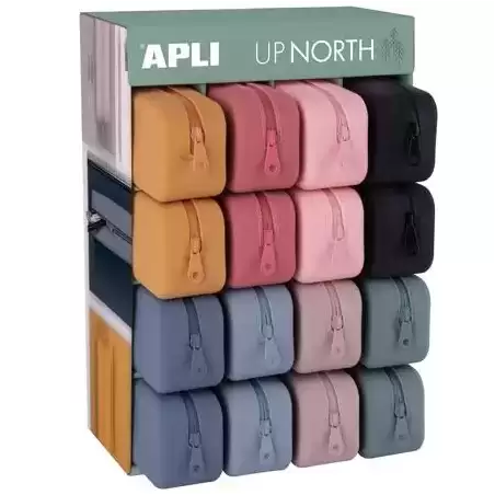 19498 APLI ESTUCHE DE SILICONA UP NORTH EXPOSITOR DE 16 C/SURTIDOS