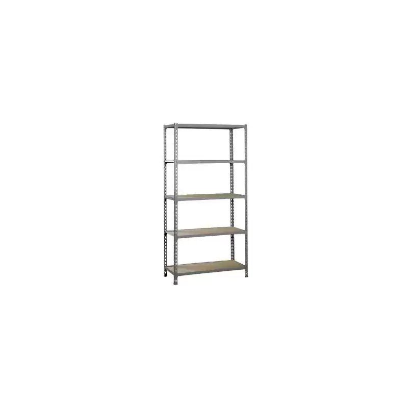 8435104907481 SIMONRACK MADERACLICK PLUS 5/400 ESTANTERÍA METÁLICA 5 BALDAS/150KG 200X100X40CM GRIS/MADERA
