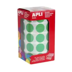 4862 APLI GOMETS REDONDOS 20MM ROLLO VERDE