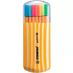 8820-022 STABILO ROTULADORES POINT 88 C/SURTIDOS NEÓN ESTUCHE ZEBRUI 20 UD
